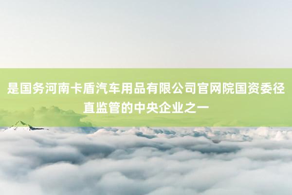 是国务河南卡盾汽车用品有限公司官网院国资委径直监管的中央企业之一